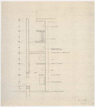 Nachrichtentechnische Institute der Technischen Universität Berlin Bauakustischer Prüfstand: Sanitär- und Abstellbereich, Grundriss 1:20 (Variante zu Inv.nr. 39837)