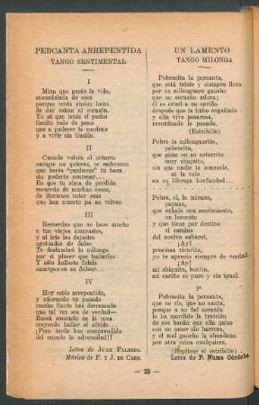 Un lamento : Tango milonga