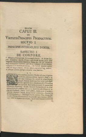 Caput III. De Virtutis Principiis Productivis.