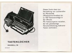 Repro: Tastenlocher, Foto 1957