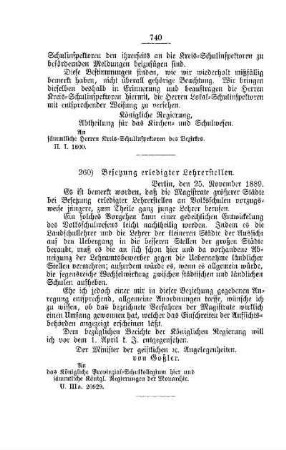 Besetzung erledigter Lehrerstellen : [V. Volksschulen]