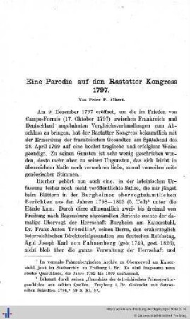Eine Parodie auf den Rastatter Kongress 1797.