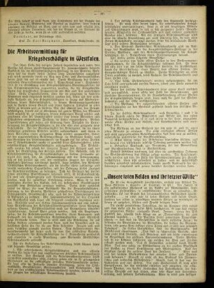 "Unsere toten Helden und ihr letzter Wille"
