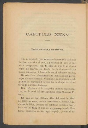 Capítulo XXXV - Entre un cura y un alcalde.