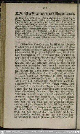 XIV. Über Electricität und Magnetismus
