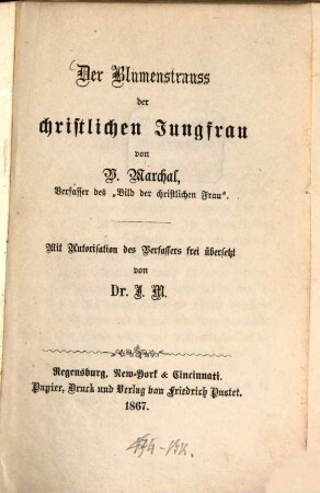 Der Blumenstrauß der christlichen Jungfrau