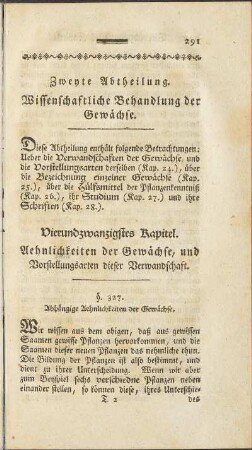Zweyte Abtheilung