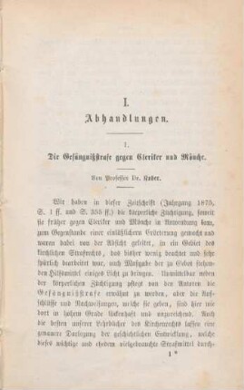 3-74 Die Gefängnißstrafe gegen Cleriker und Mönche : erster Artikel