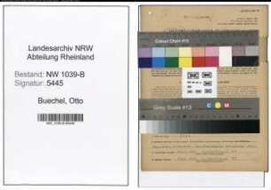 Entnazifizierung Otto Buechel , geb. 01.02.1903 (Lehrer)