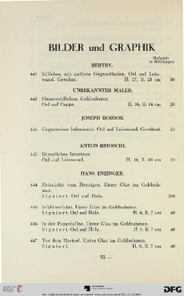 Bilder und Graphik (Nr. 440-479)