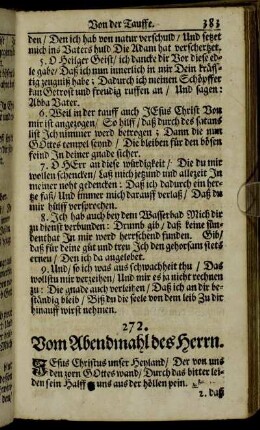 Vom Abendmahl des Herrn.