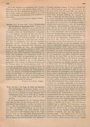 197 [Rezension] Mörsdorf, Klaus, Rechtsprechung und Verwaltung im Kanonischen Recht