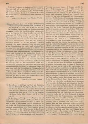 197 [Rezension] Mörsdorf, Klaus, Rechtsprechung und Verwaltung im Kanonischen Recht
