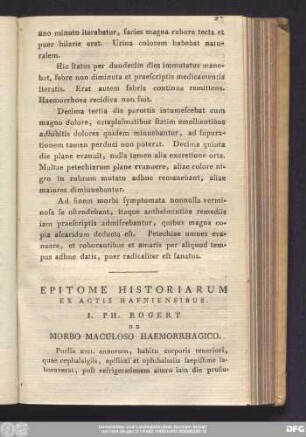 Epitome Historiarum Ex Actis Hafniensibus.