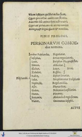 PERSONARUM COMOEdiæ nomina