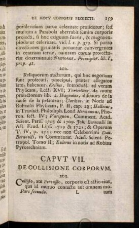 159-177, VII. De collisione corporum