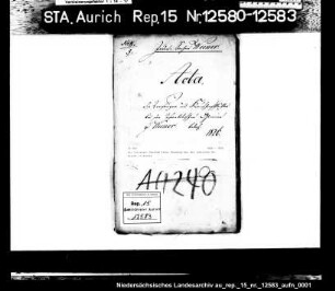 Der Vorsänger Abraham Isaac Grünberg bei der jüdischen Gemeinde in Weener
