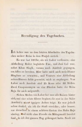 Beendigung des Tagebuchs
