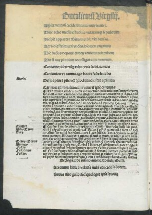 Aecloga .x. de insano amore Cornelii Galli.