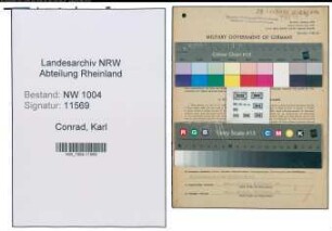 Entnazifizierung Karl Conrad , geb. 07.05.1914 (Kaufm.Angestellter)