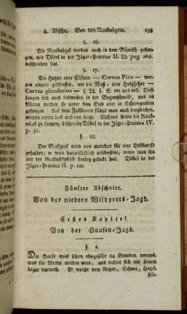 Erstes Kapitel. Von der Haasen-Jagd.