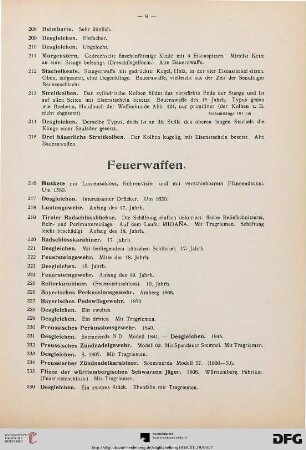 Feuerwaffen (Nr. 216-271)