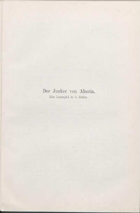 Der Junker von Alsatia.