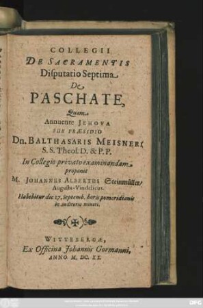 7: De Paschate
