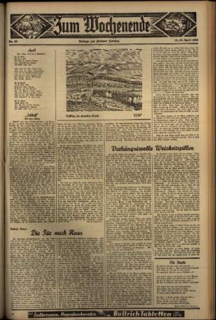 Dritte Ausgabe vom Sonntag, den 19. April 1936.