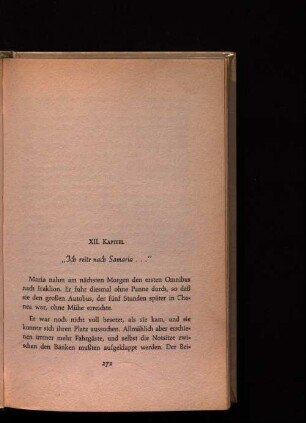 XII. Kapitel "Ich reite nach Samaria ..."
