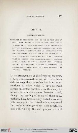 Chap. VI: Miscellaneous