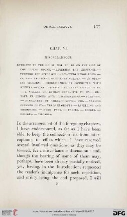 Chap. VI: Miscellaneous