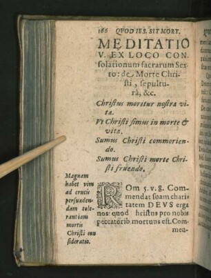 Meditatio V. Ex Loco Consolationum sacrarum Sexto: ...