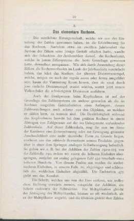 3. Das elementare Rechnen.