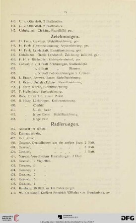 Zeichnungen (Nr. 446-463)