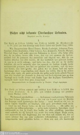Bisher nicht bekannte Oberlausitzer Urkunden