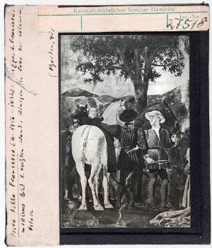 Piero della Francesca: Königin von Saba zu Besuch bei König Salomo. Arezzo, San Francesco