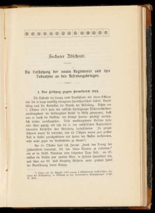 1. Der Feldzug gegen Frankreich 1814.
