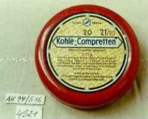 Blechdose für "20 21/20 Kohle-'Compretten'"