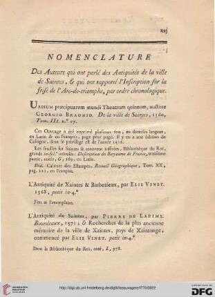 Nomenclature des auteurs