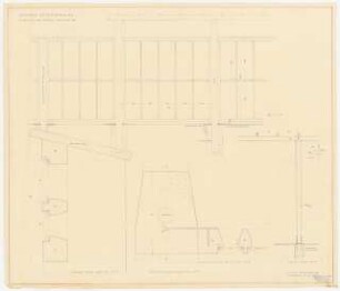 Domäne Einbeck-Rotenkirchen: Detailplan Glaswand und Pergola 1:10 und 1:1