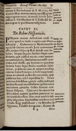 Caput XI. De Rebus Hispanicis