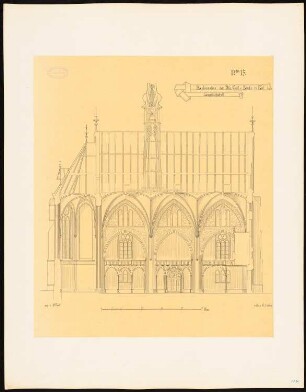 Heiliggeistkirche, Kiel Wiederherstellungsplan: Längsschnitt