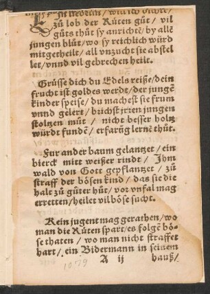 EJn liedlein/ wil ich dichte/ || zu lob der Ruten gut/