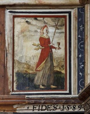 Bemalung der Gildenprieche mit Szenen des Neuen Testaments — Personifikation der Fides