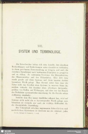 XIII. System und Terminologie