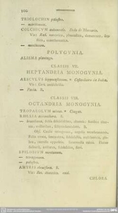 Classis VIII. Octandria Monogynia