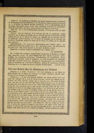 Rede des Kaisers über die Erzwingung des Friedens.