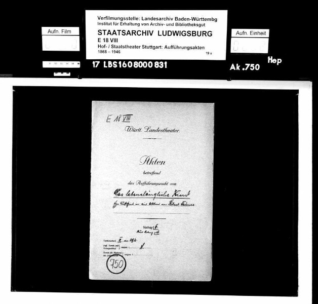 Das lebenslängliche Kind. Lustspiel von Robert Neuner