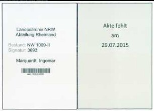 Entnazifizierung Ingomar Marquardt , geb. 23.07.1903 (Schlosser)